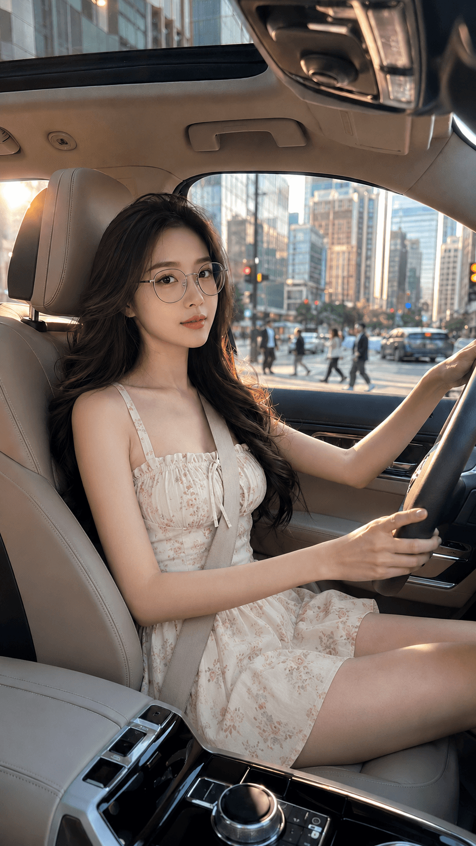 Mẫu Nữ Ngồi Ô Tô - ảnh 2