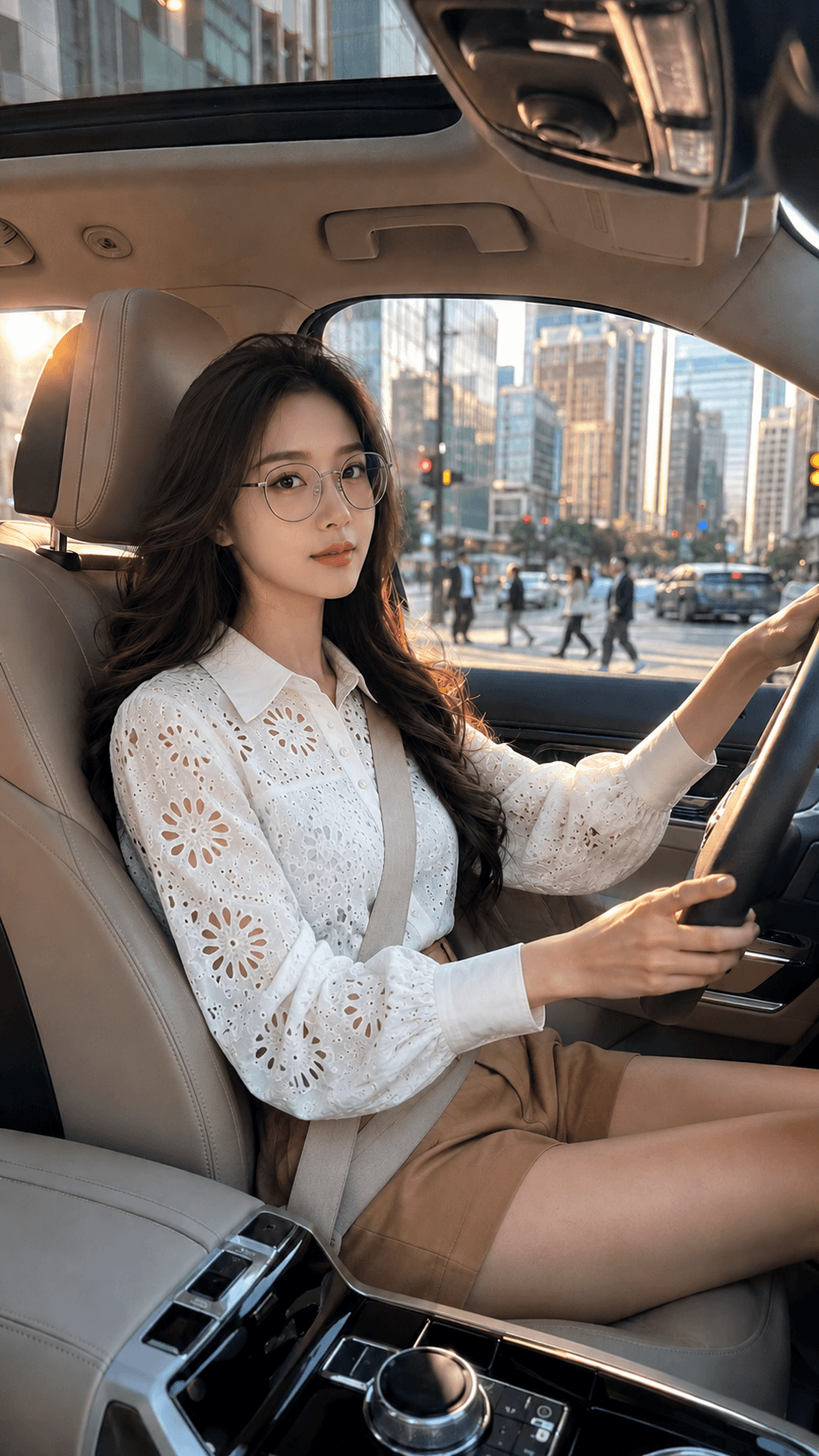 Mẫu Nữ Ngồi Ô Tô - ảnh 3