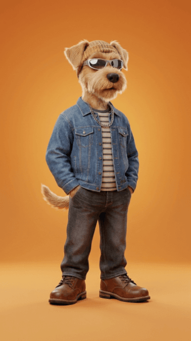 Nhân Vật Chó Streetwear 3D Thời Trang - ảnh 2