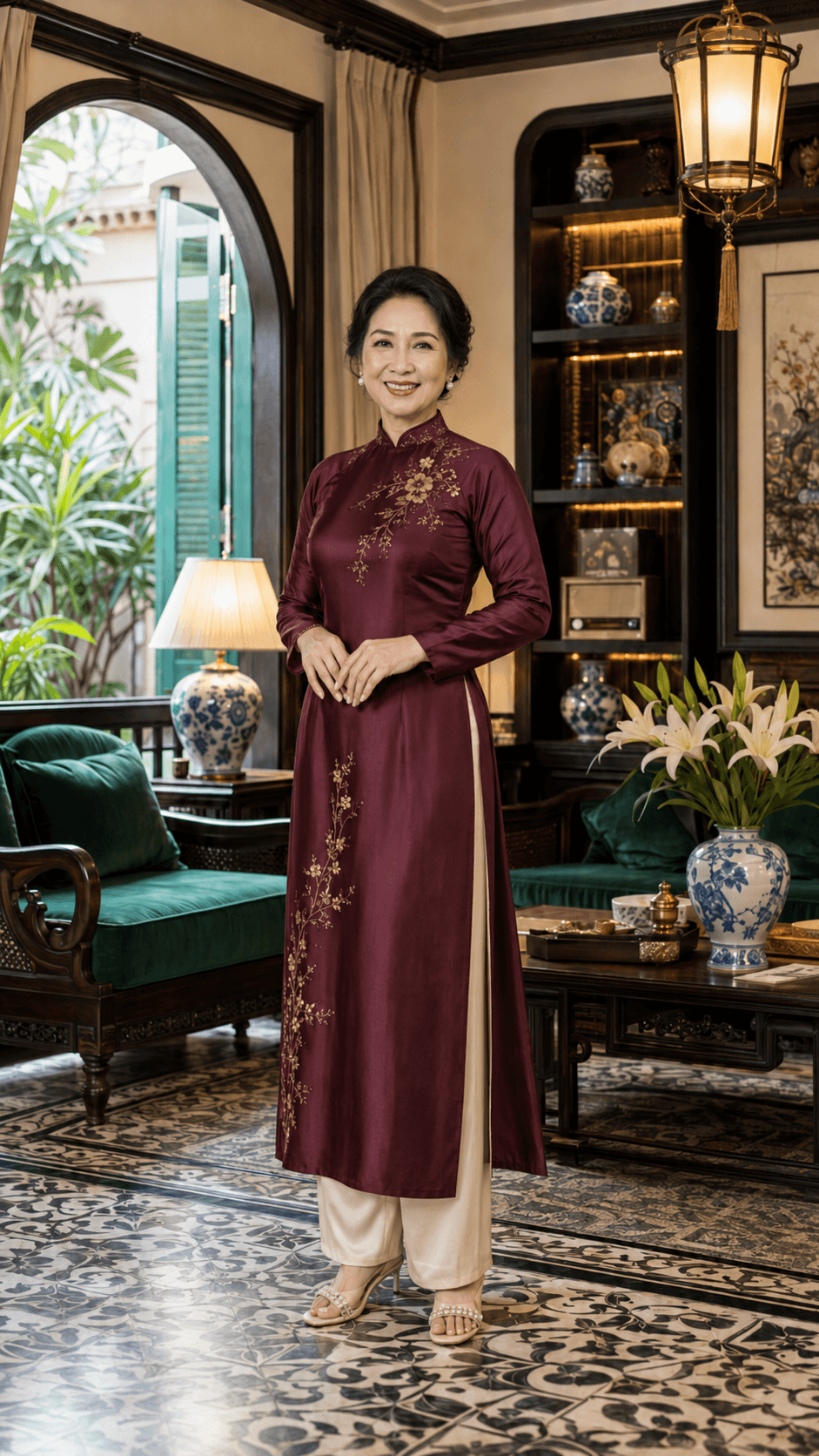 Thời Trang Áo Dài Trung Niên - ảnh 2